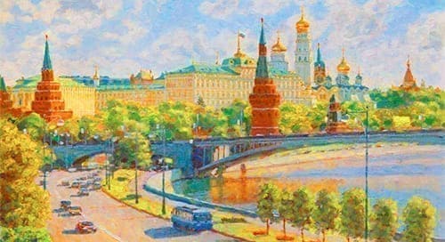 Башни Московского Кремля и 3 собора Московского Кремля