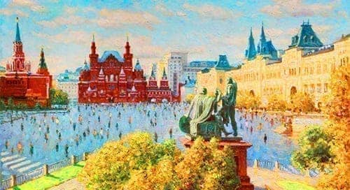 Красная площадь в центре Москвы
