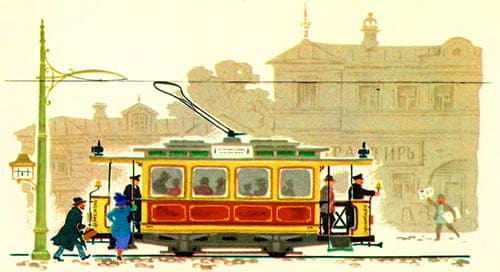 Электрический трамвай, Первый электрический трамвай, Первые электрические трамваи, Первый электрический трамвай в Москве